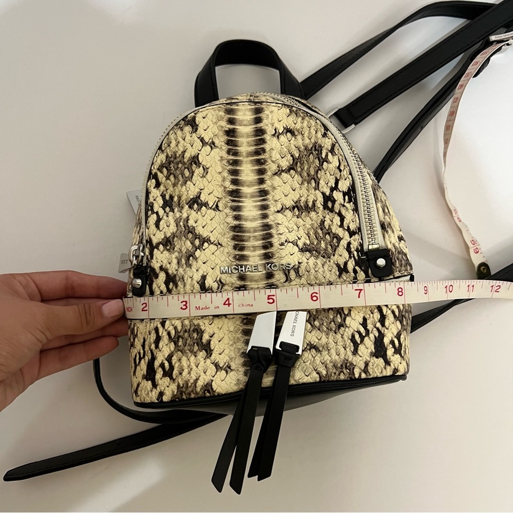 Michael‎ Kors Rhea Mini Snake-Embossed Leather Backpack - Picture 10 of 10